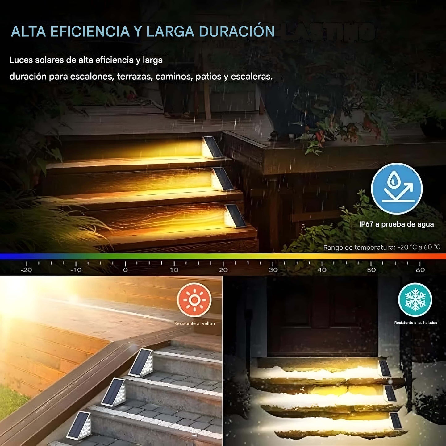 ILUMINA TUS ESCALERAS CON LUCES SOLARES LED