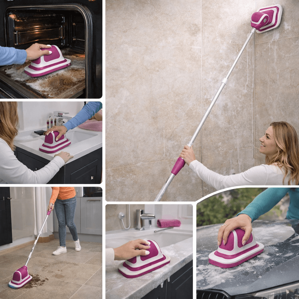 Cepillo eléctrico para limpieza rápida en baño, cocina y zonas difíciles