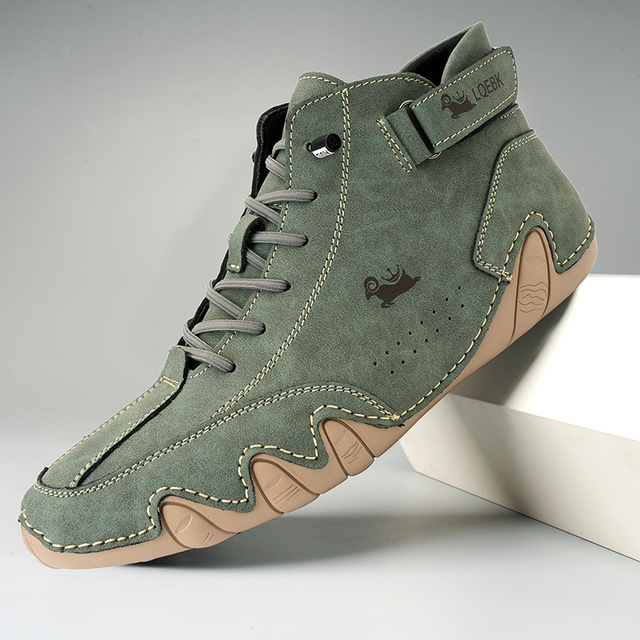 Chaussures de marche en cuir orthopédiques, respirantes, confortables, idéales pour le quotidien.