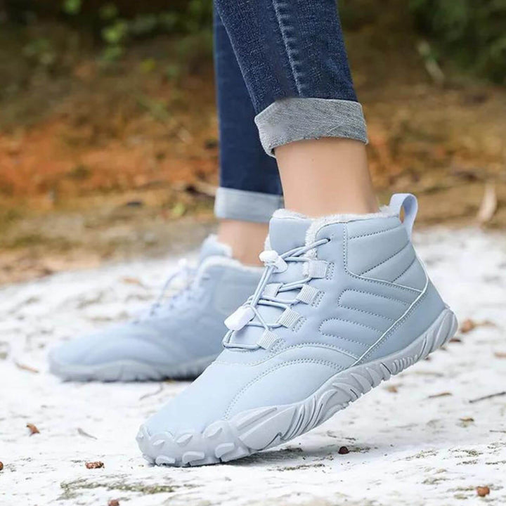 Chaussures pieds nus hiver homme femme, imperméables et antidérapantes pour la neige et activités sportives.