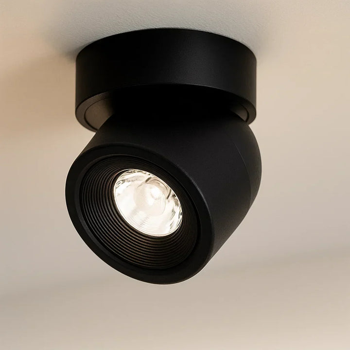 Spot LED orientable plafond, design moderne. Éclairage intérieur flexible en aluminium.