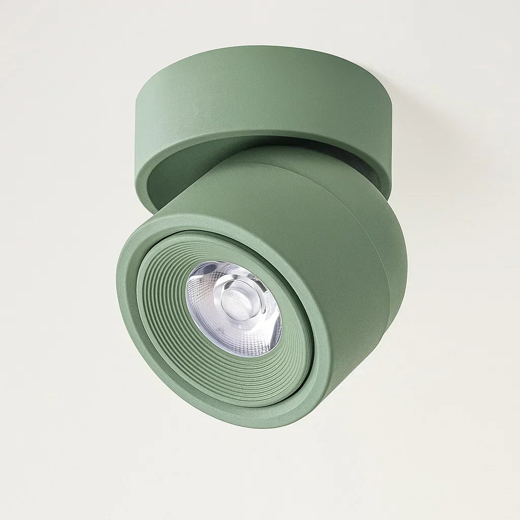 Spot LED plafond moderne et orientable. Idéal pour un éclairage intérieur flexible et design en aluminium.