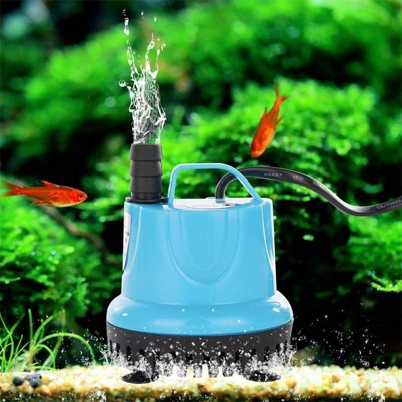 Pompe submersible universelle silencieuse pour aquarium, assurant une circulation d'eau optimale et économe en énergie.
