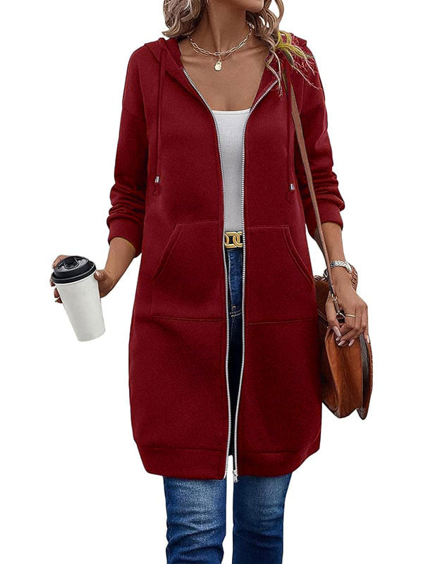 Sweat zippé femme ultra-confortable, style décontracté, parfait pour le quotidien et les voyages.