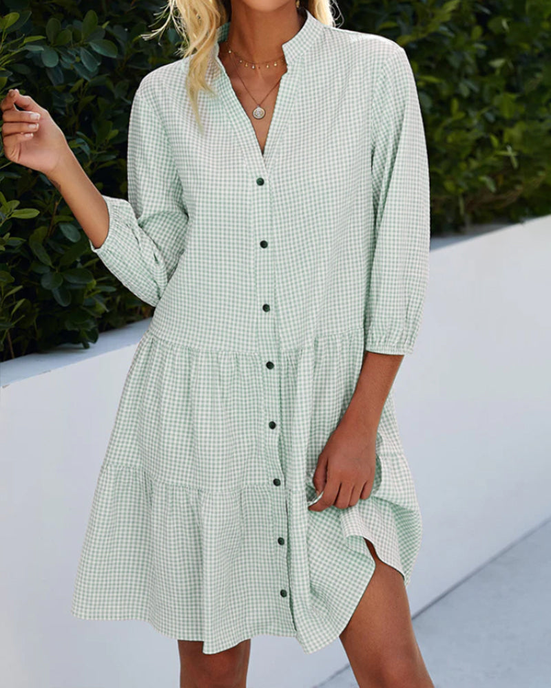 Robe longue chemise femme, légère et printanière, idéale pour un look décontracté chic estival.