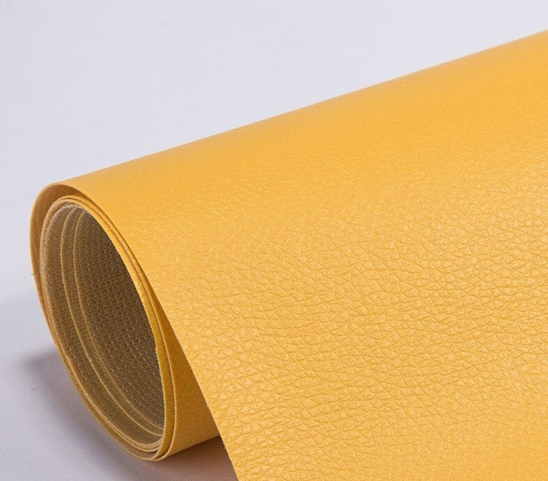Patch de réparation cuir PU adhésif pour canapés, chaises, qualité sellerie professionnelle.