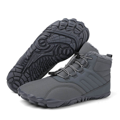 Chaussures pieds nus imperméables homme, antidérapantes, parfaites pour sports et randonnée hivernale.