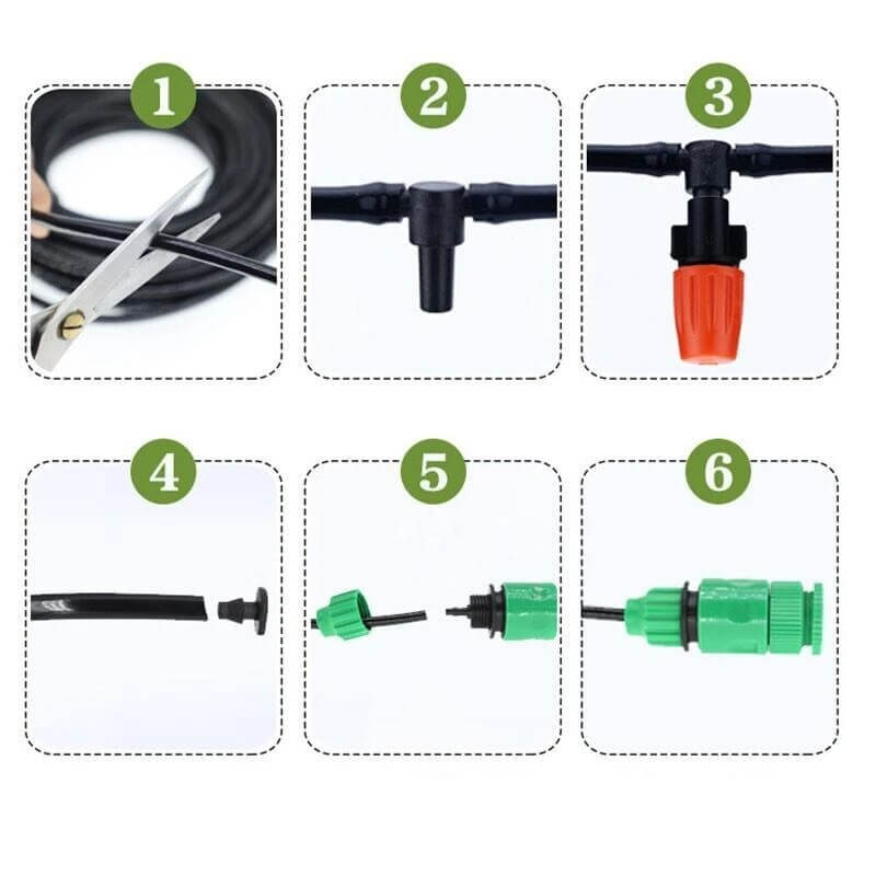 Arrosage automatique intelligent pour jardin et potager. Système de brumisation pour une hydratation optimale et fraîcheur.