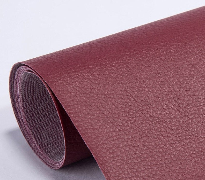 Kit patch cuir autocollant PU multi-couleur pour restaurer fauteuils, canapés et sellerie.