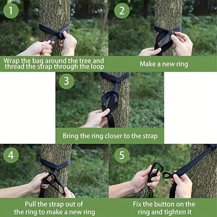 Hamac anti-moustique pour jardin, camping et voyage, offrant confort, sécurité et protection optimale.