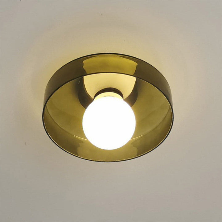 Plafonnier LED rond, décoration moderne, lumière vive et économique pour le salon.