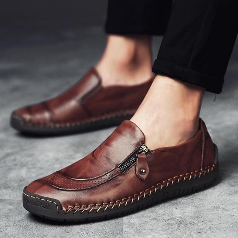 Herr Loafers: Läder, Slip-on, Bekväm