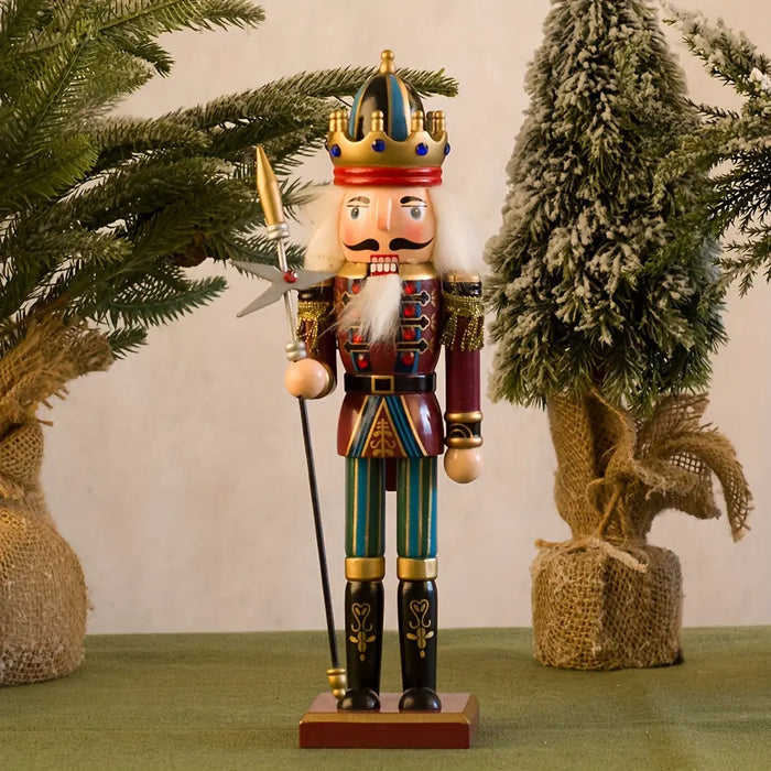Casse-noisette en bois, soldat de Noël pour table ou cheminée, crée une ambiance festive.
