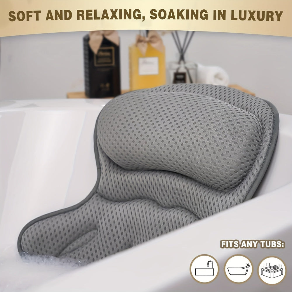 Coussin de bain 4D Luxe LuxieSpa pour confort optimal et détente profonde, idéal pour un spa maison.