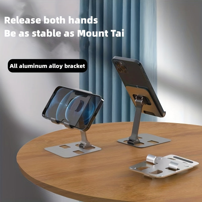 Support smartphone pliable FLEXHOLD universel en métal, idéal pour travail ou multimédia. Portable et stable.