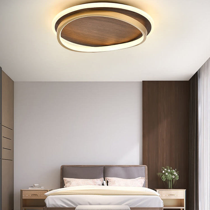 Plafonnier LED extérieur moderne, design scandinave. Idéal pour terrasse ou jardin.