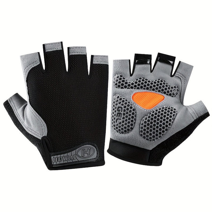 Gants de sport respirants, légers, demi-doigts, pour entraînement extérieur hommes et femmes.