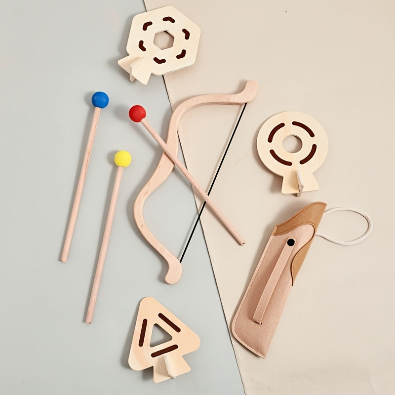 Emballage du set de tir à l'arc junior pour enfants, mettant en avant la sécurité et l'aspect éducatif.