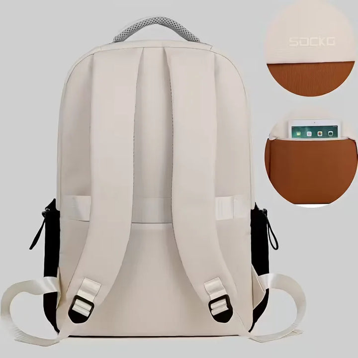 Sac à dos bicolore élégant et pratique, imperméable pour protéger vos affaires au quotidien.