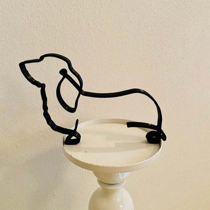 Minimalistisk Metall Hund Skulptur - Dekoration