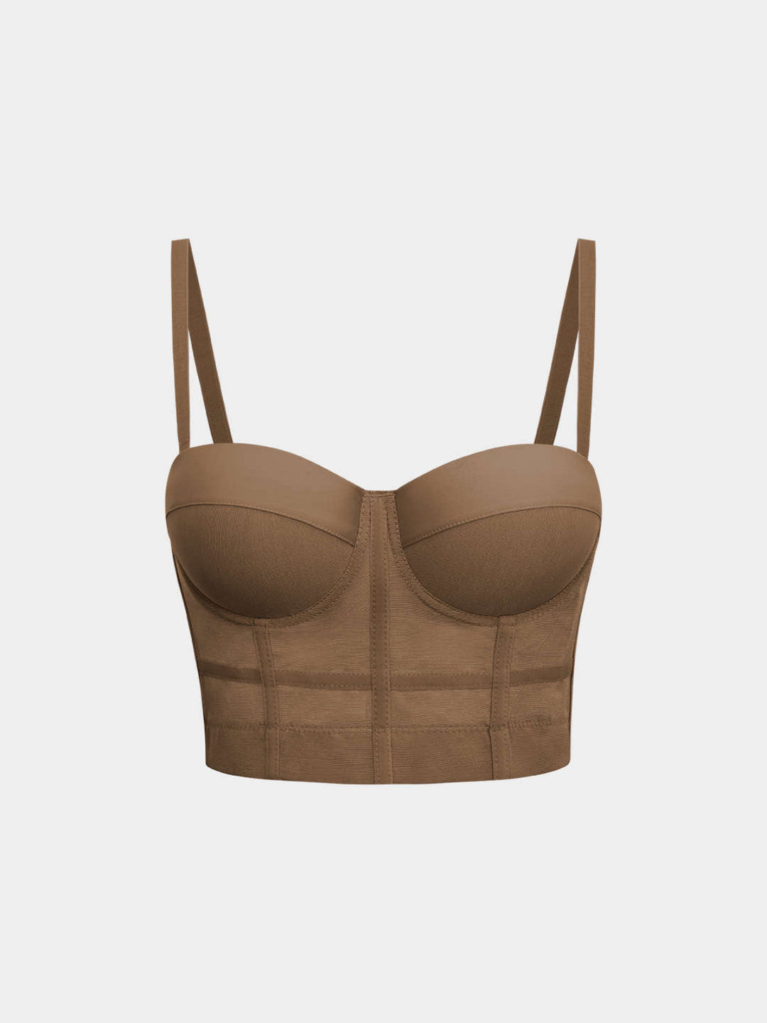 Bustier transparent noir ajusté pour femme avec armatures, parfait pour une soirée élégante.