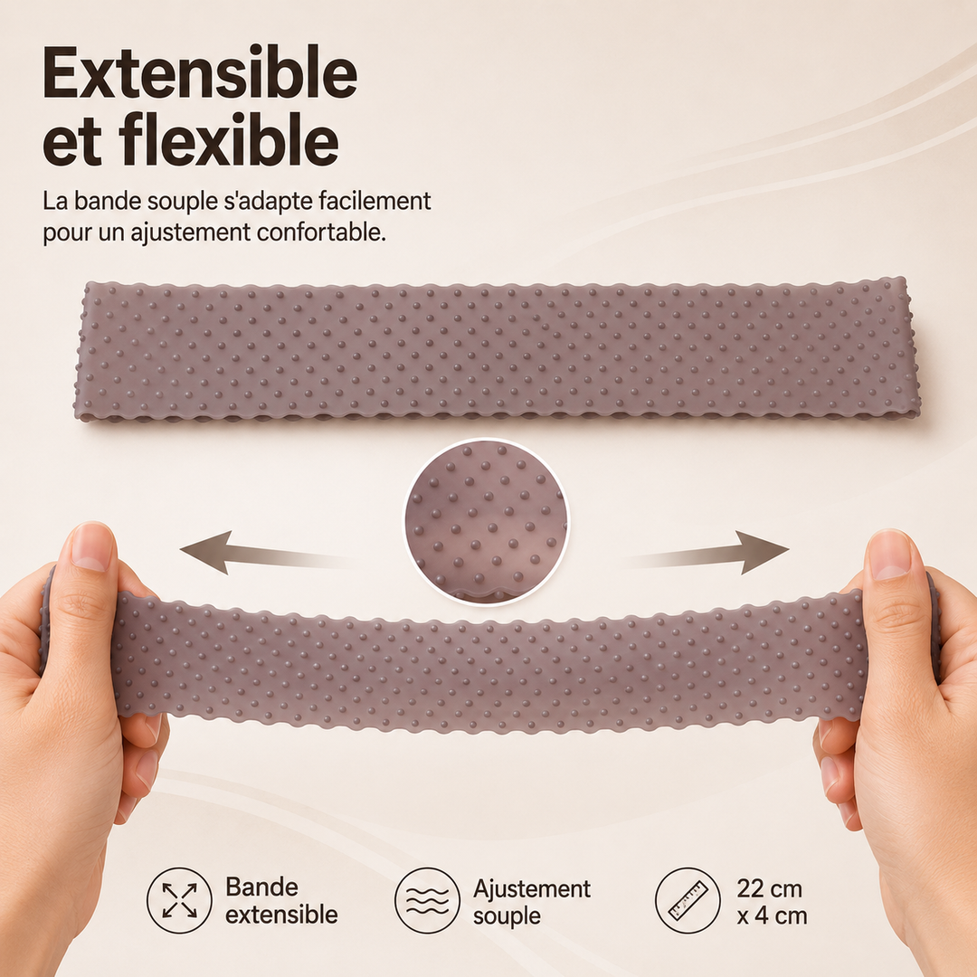 Bandeau pour perruque femme, silicone antidérapant pour un confort et une sécurité accrus.
