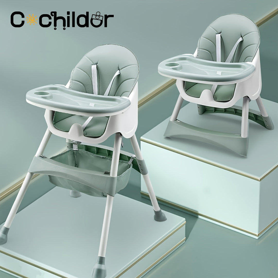 Chaise haute bébé évolutive, réglable pour le confort et la sécurité des repas, avec design moderne et pratique.