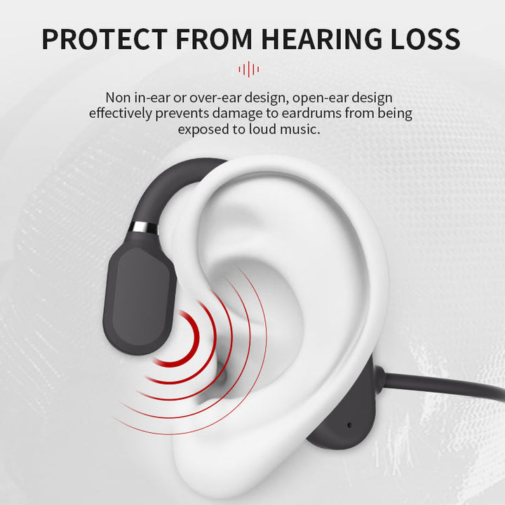 Casque Bluetooth léger et confortable, idéal pour le sport et l'écoute mobile.