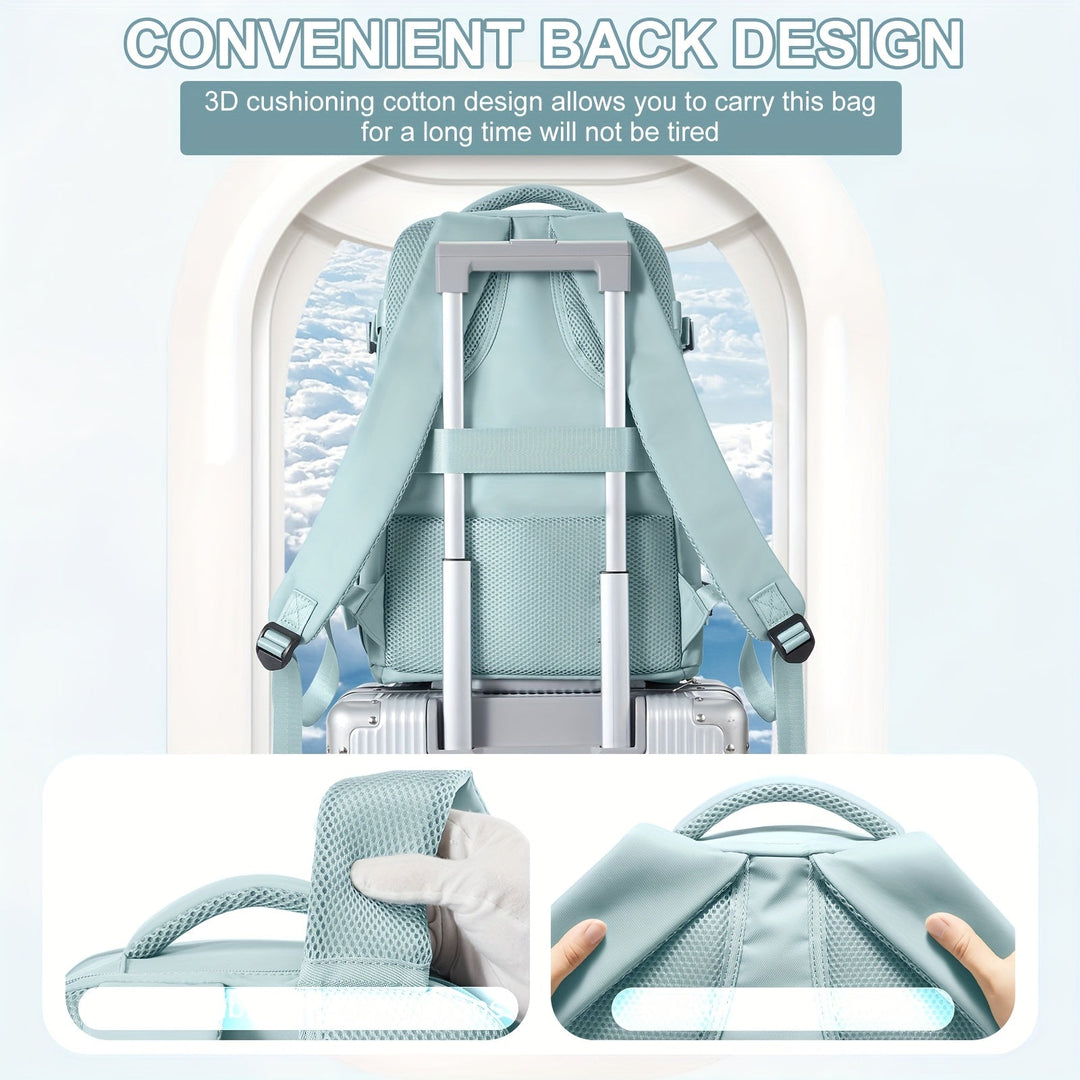Sac à dos de voyage unisexe, parfait pour organiser vos affaires. Inclut un compartiment à chaussures et poche humide étanche.