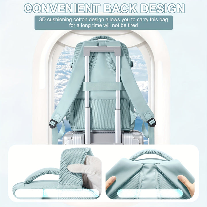 Sac à dos de voyage unisexe, parfait pour organiser vos affaires. Inclut un compartiment à chaussures et poche humide étanche.