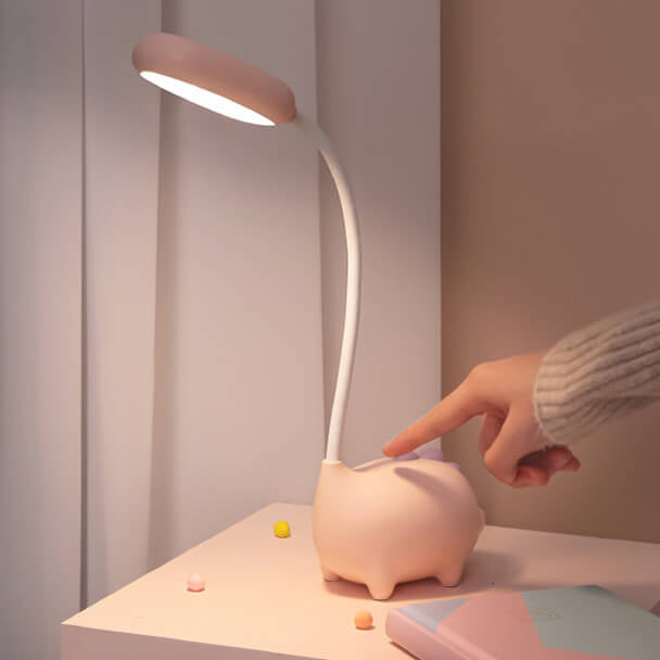 Lampe LED pour bureau d'enfant, lumière de lecture anti-fatigue, rechargeable, pratique et stable.