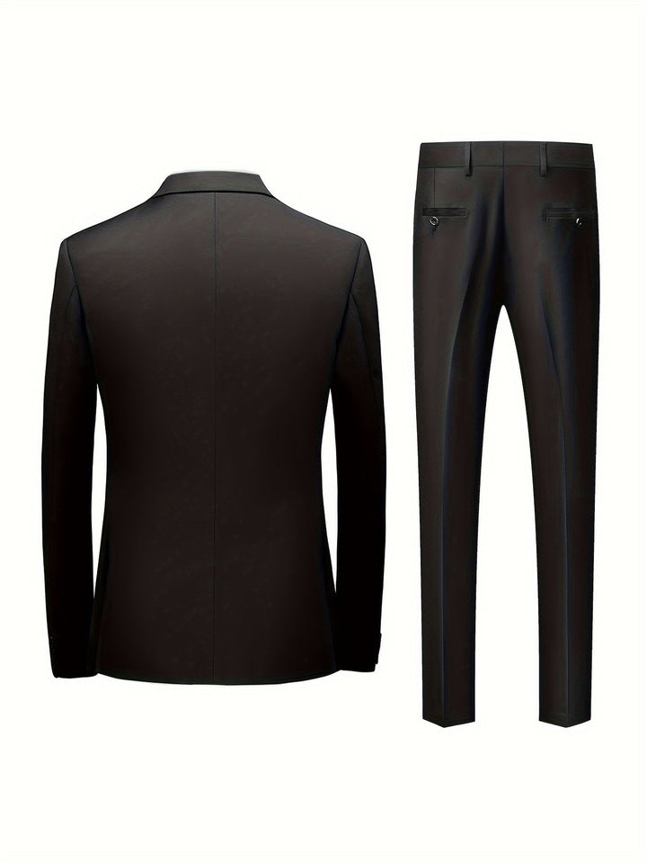 Costume élégant homme noir slim fit, parfait pour un événement formel ou une fête.