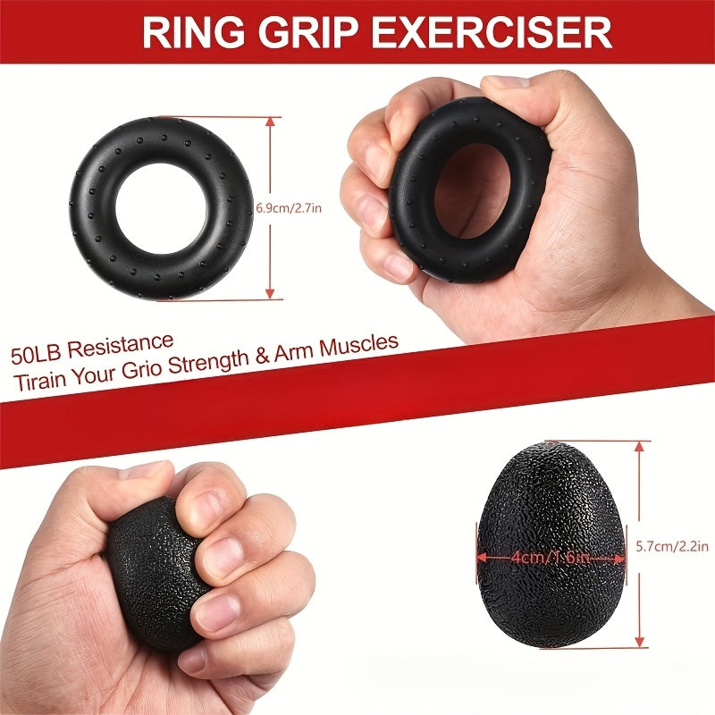 Entraîneur de préhension réglable et anneau de résistance, pour exercice des mains et amélioration de la force du grip.