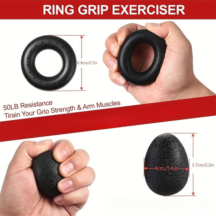 Entraîneur de préhension réglable et anneau de résistance, pour exercice des mains et amélioration de la force du grip.