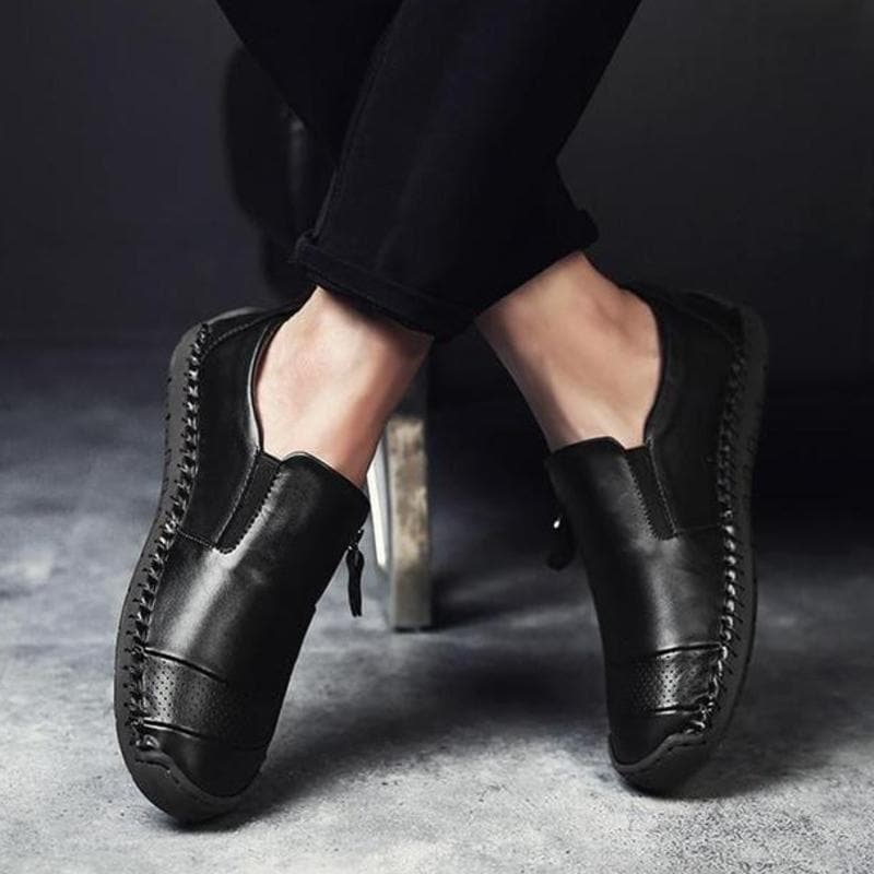 Herr Loafers: Läder, Slip-on, Bekväm