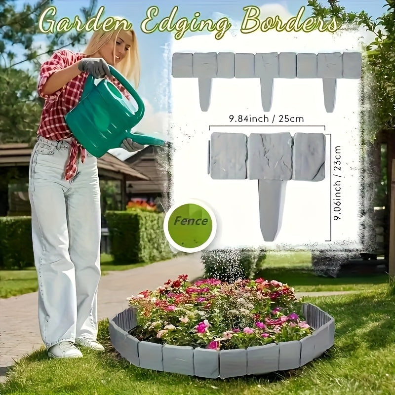 Bordure de jardin effet pierre facile à installer, parfaite pour délimiter les allées et parterres.