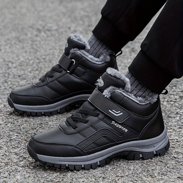 Chaussures homme d'hiver noires. Idéales pour la ville, style moderne et protection contre le froid.