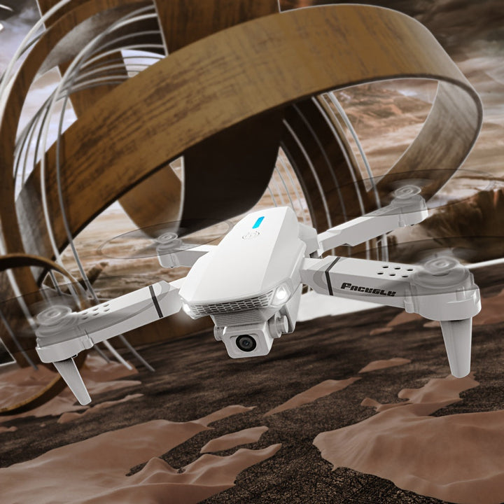 Drone E88 pliable avec double caméra HD, idéal pour débutants. Quadcopter stable pour vol intérieur/extérieur.