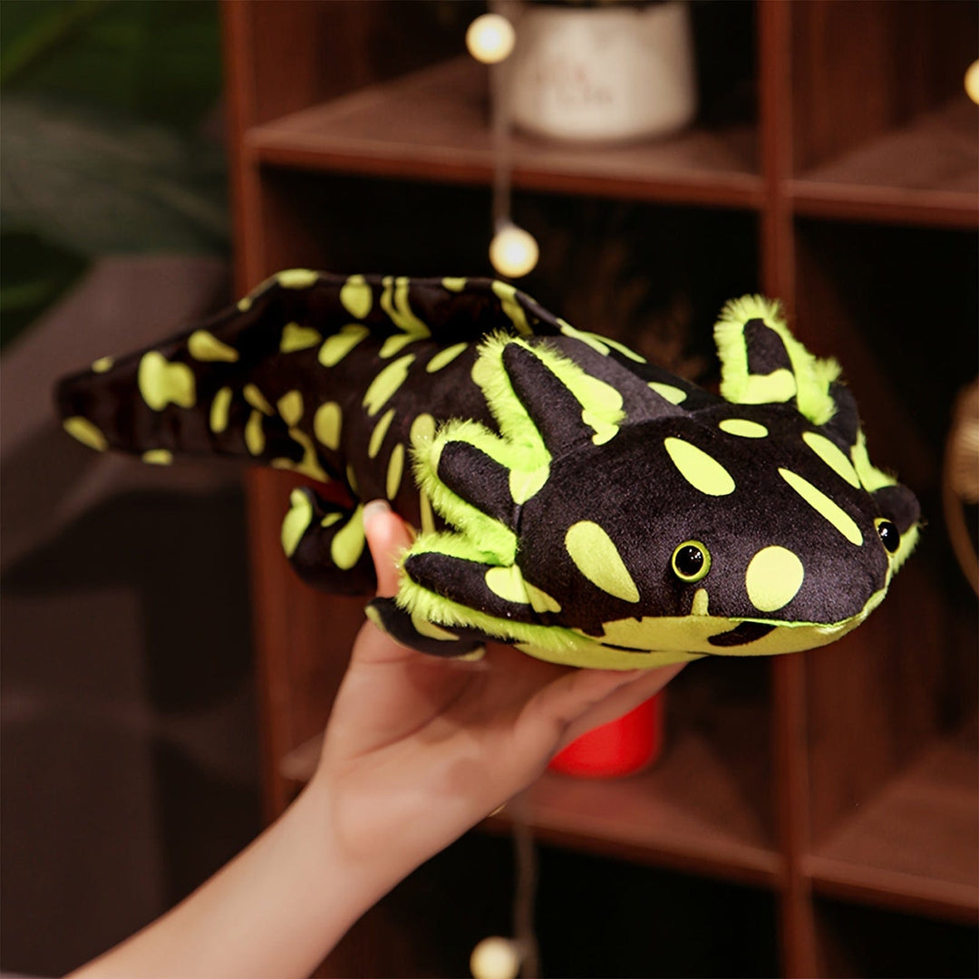 Jouet doux axolotl réaliste 42cm, peluche mignonne pour enfant, collection et décoration.