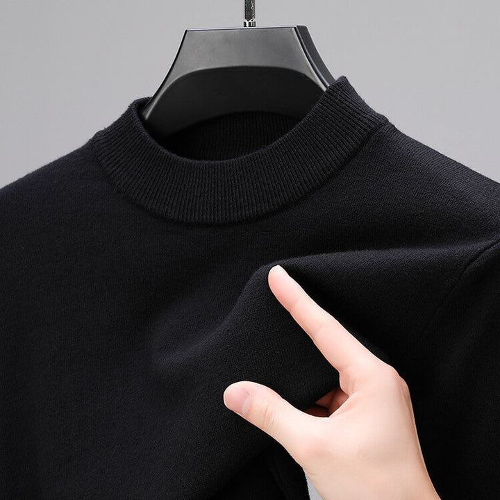 Pull homme en tricot chaud, idéal pour un look hivernal tendance, décontracté et confortable.