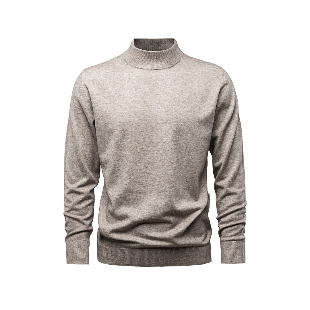 Pull homme décontracté col montant, idéal pour la mode masculine automne-hiver. Chaud et tendance.