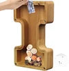 Tirelire décorative en bois, lettre H. Parfaite pour adultes et enfants, un ajout unique.