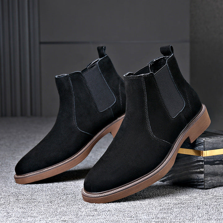 Bottes Chelsea homme, style automne-hiver, polyvalentes pour un look urbain élégant et moderne.