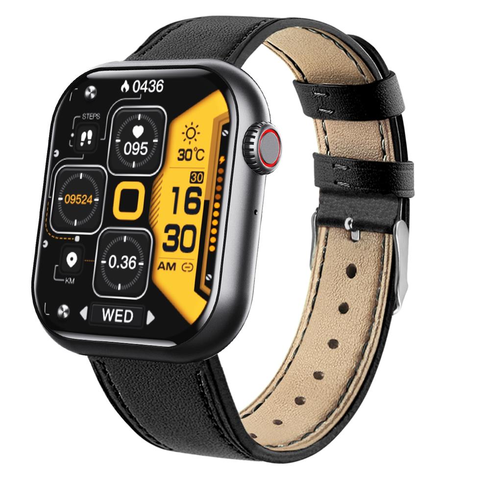 Smartwatch connectée pour homme et femme, moniteur fréquence cardiaque, oxygène sanguin, glycémie, tension.
