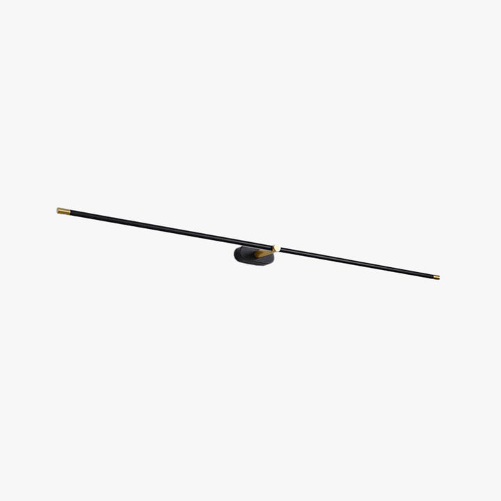 Applique murale LED linéaire minimaliste noire. Idéale pour salle de bain, salon, chambre. Éclairage moderne.