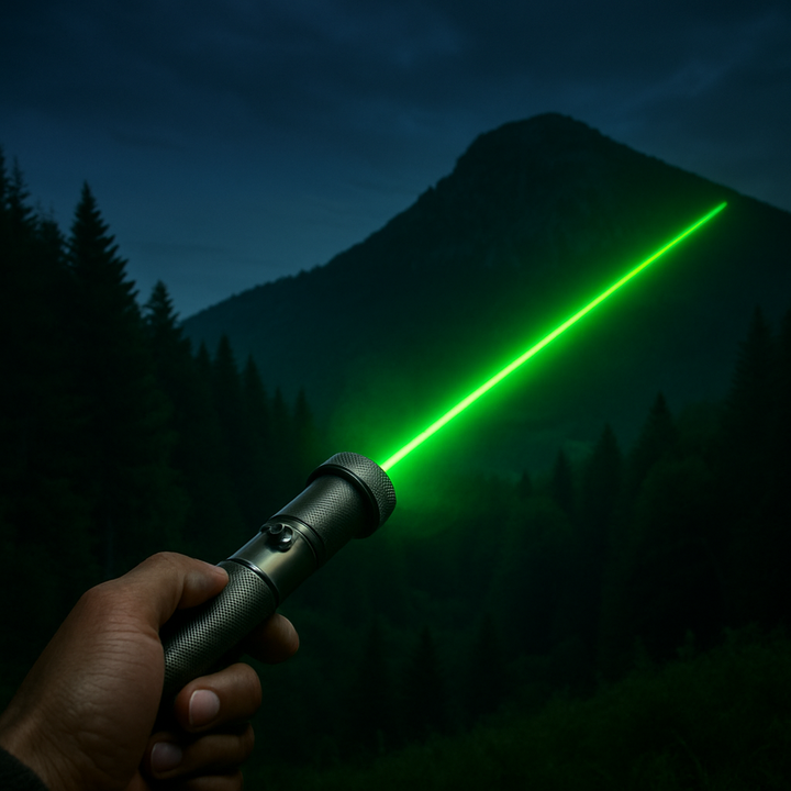Torche laser rouge et pointeur puissant pour présentations et astronomie, rechargeable USB.