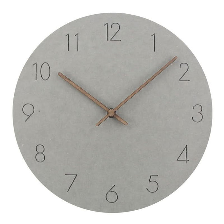 Horloge murale scandinave silencieuse. Design contemporain et minimaliste pour une décoration intérieure moderne de maison.