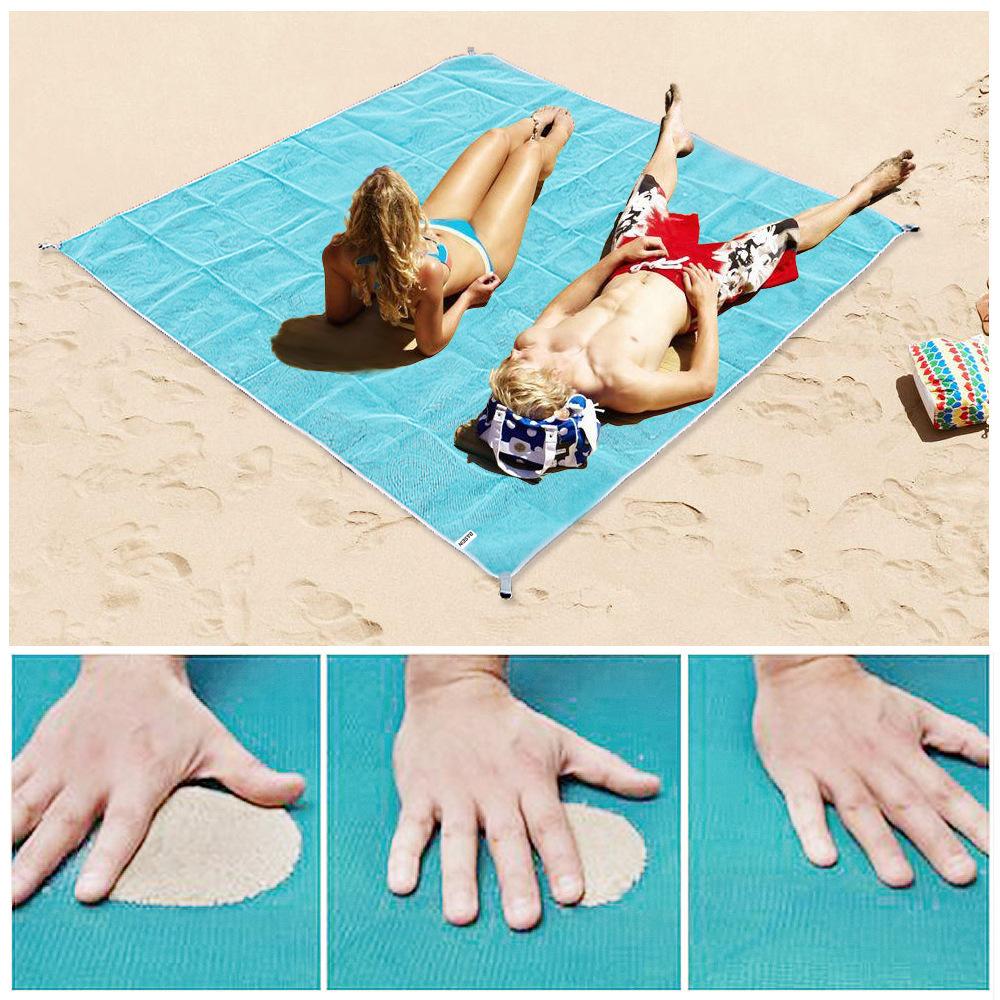 Tapis de plage anti-sable unisexe, idéal pour se prélasser au soleil sans grains de sable. Léger et portable.