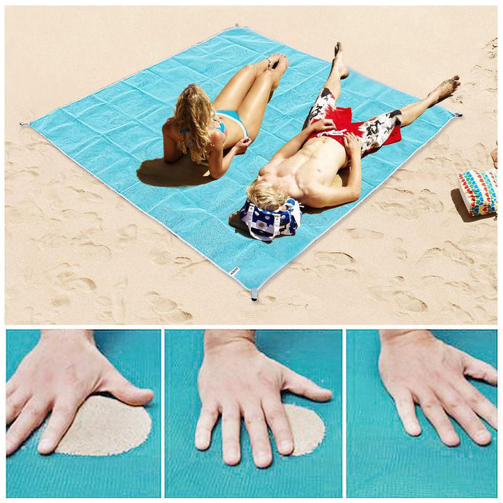 Tapis de plage anti-sable unisexe, idéal pour se prélasser au soleil sans grains de sable. Léger et portable.