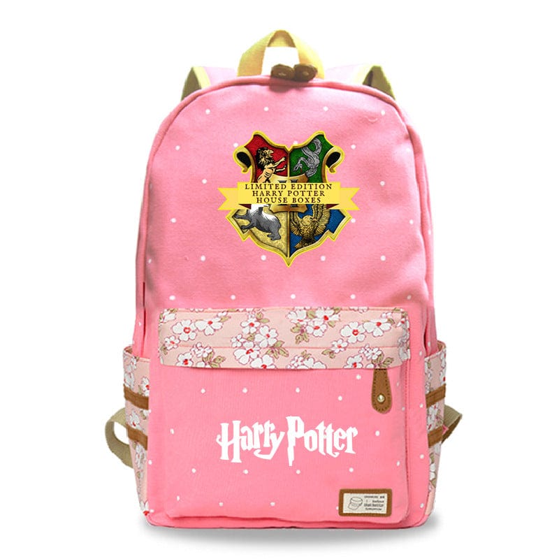 Cartable rentrée scolaire fille Harry Potter, lumineux, avec de magnifiques motifs Poudlard.